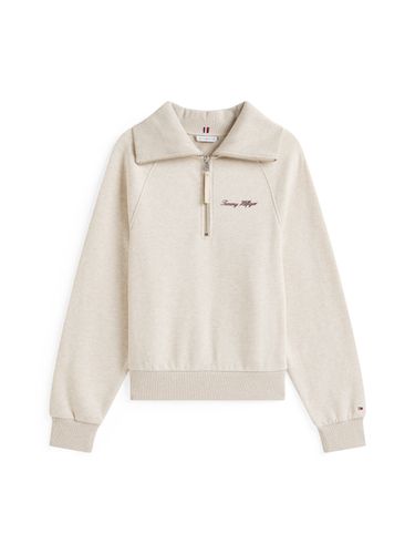 TOMMY HILFIGER CLASSIC SCRIPT FLEECE HALF-ZIP