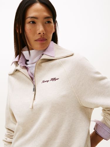 TOMMY HILFIGER CLASSIC SCRIPT FLEECE HALF-ZIP