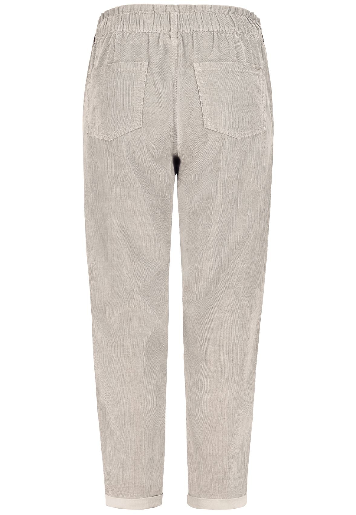 DOB Hose, hoher Bund, Paperbag Styl, light sand