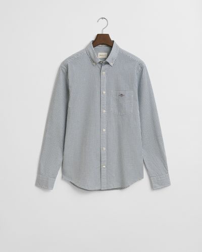 GANT Regular Fit Classic Popeline Hemd mit Mikro-Karomuster
