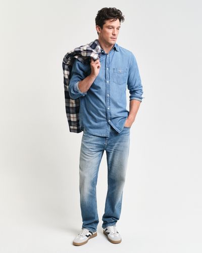 GANT Regular Fit Indigo Hemd