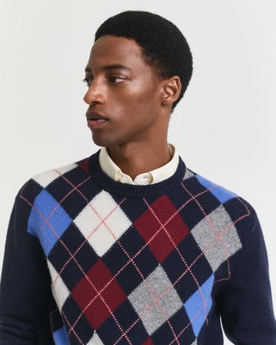 Argyle Rundhalspullover