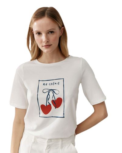 MORE & MORE T-Shirt mit Kirschen-Print