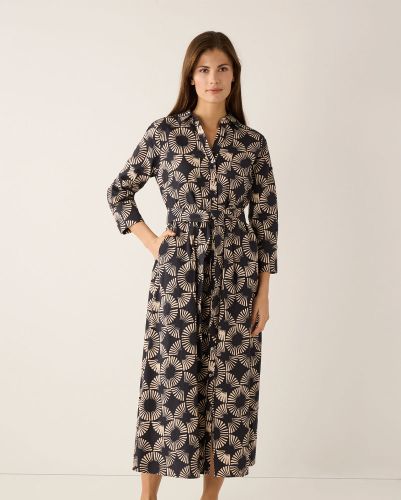 MORE & MORE langes Hemdblusenkleid mit Print