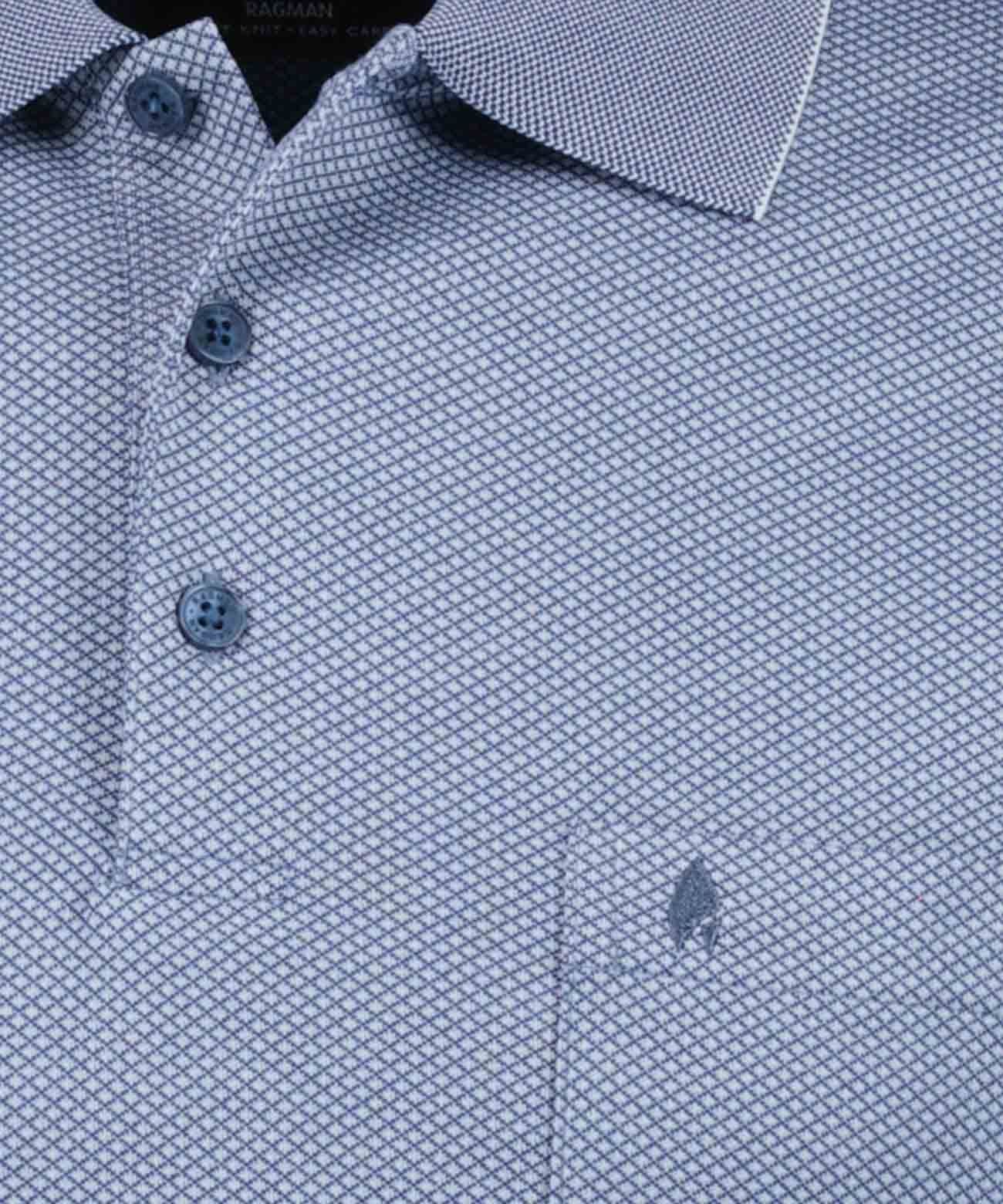 RAGMAN Softknit-Polo "fishnet"