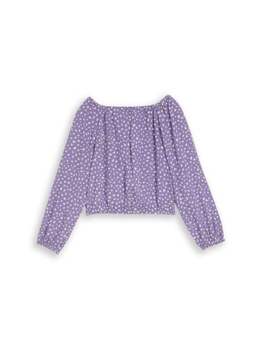 TOM TAILOR Cropped Bluse mit Carmen-Ausschnitt