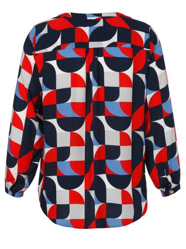 VIA APPIA Bluse V-Ausschnitt 1/1 Arm Druck