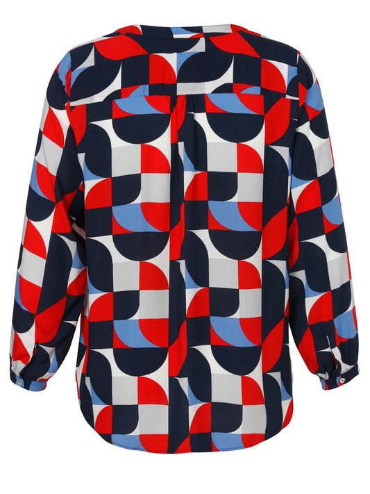 VIA APPIA Bluse V-Ausschnitt 1/1 Arm Druck