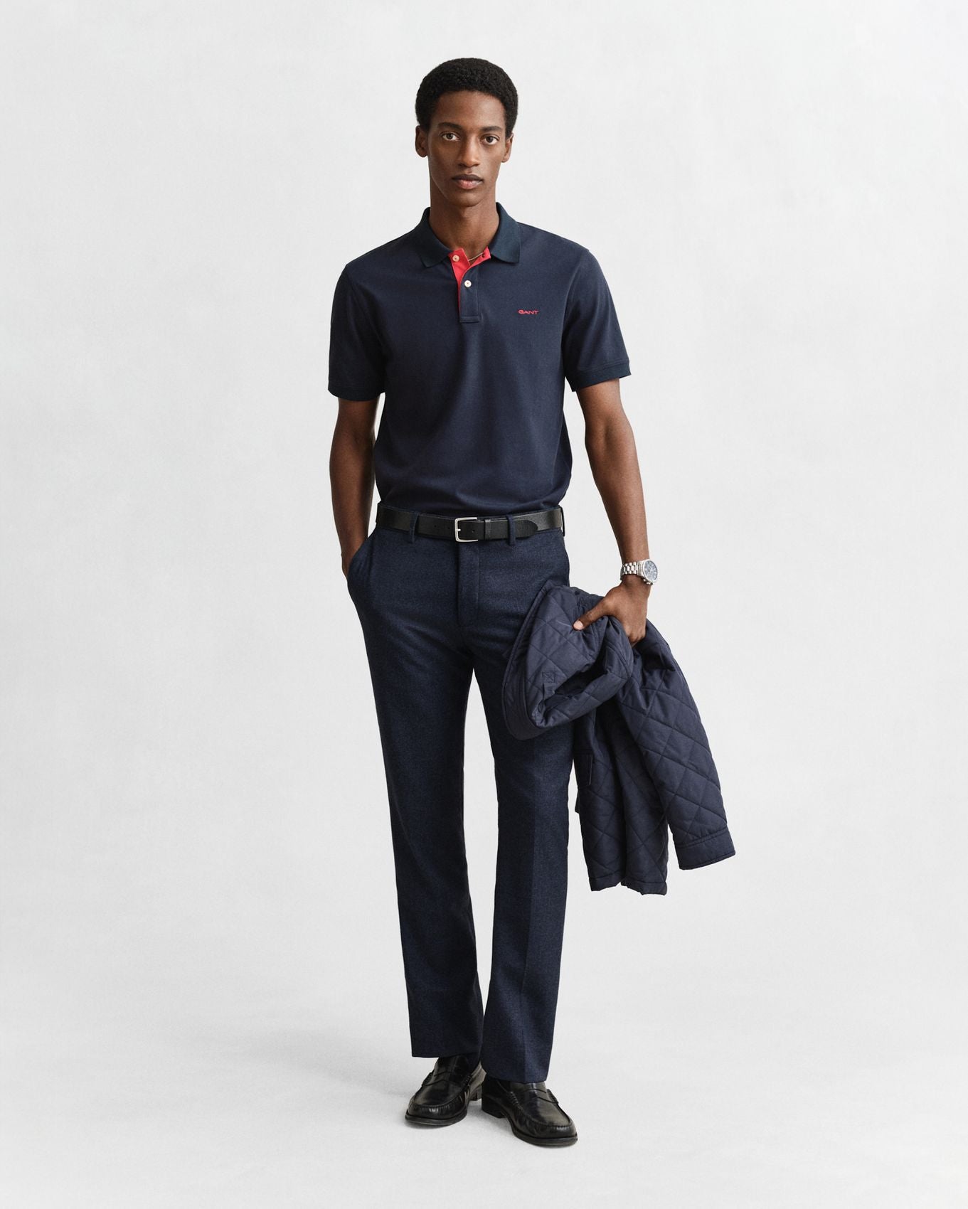 GANT Kontrast Piqué Poloshirt im Regular Fit