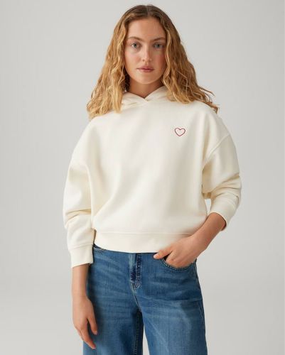 OPUS Kapuzenpullover mit Herzstickerei