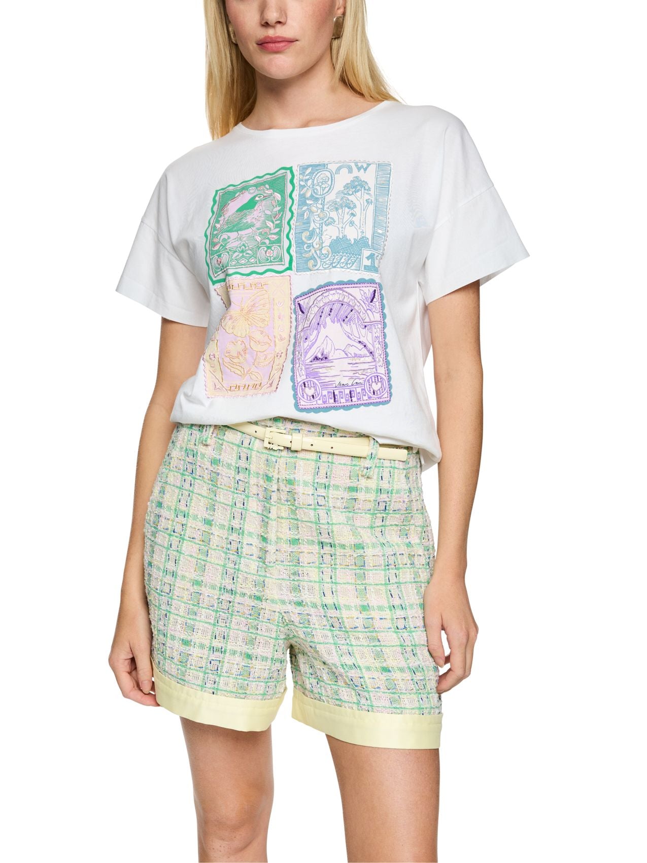 MARC CAIN Verziertes Baumwollshirt