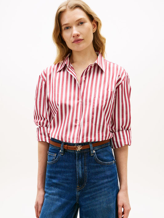 TOMMY HILFIGER Oversized Popeline-Hemd 36
