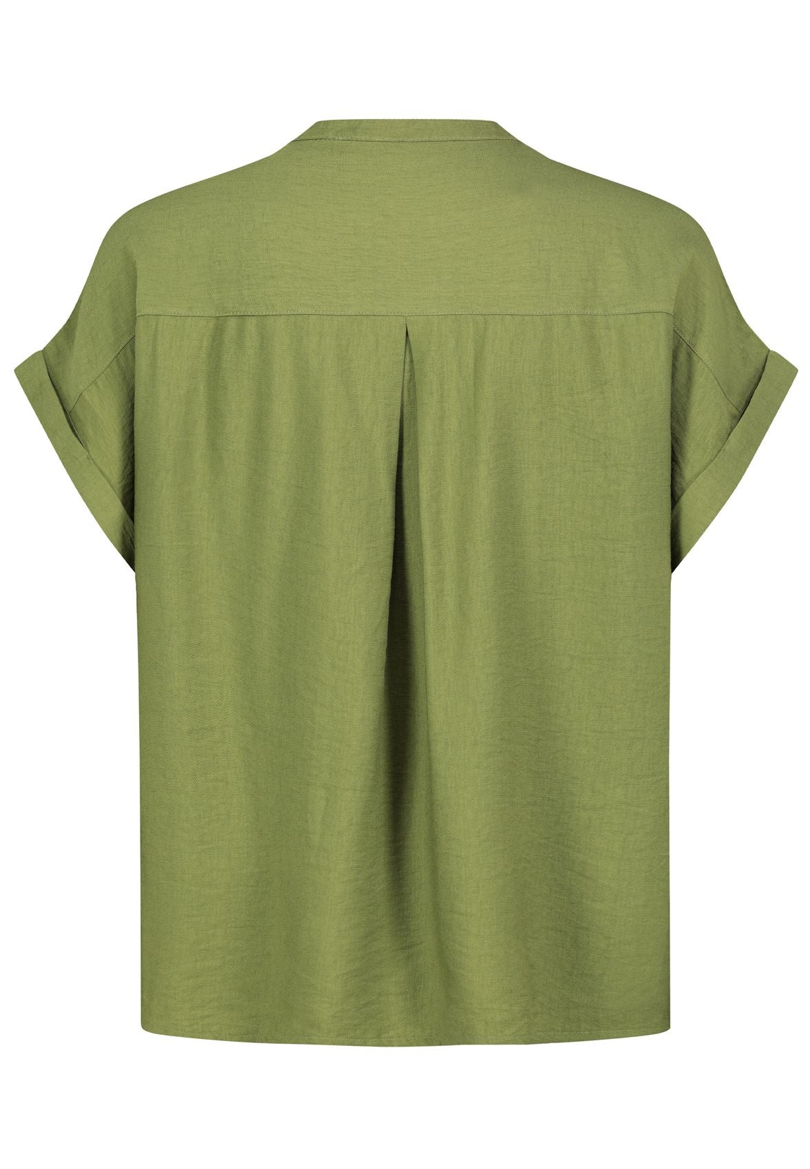 SUBLEVEL Damen, Bluse kurzarm, golden cypress green
