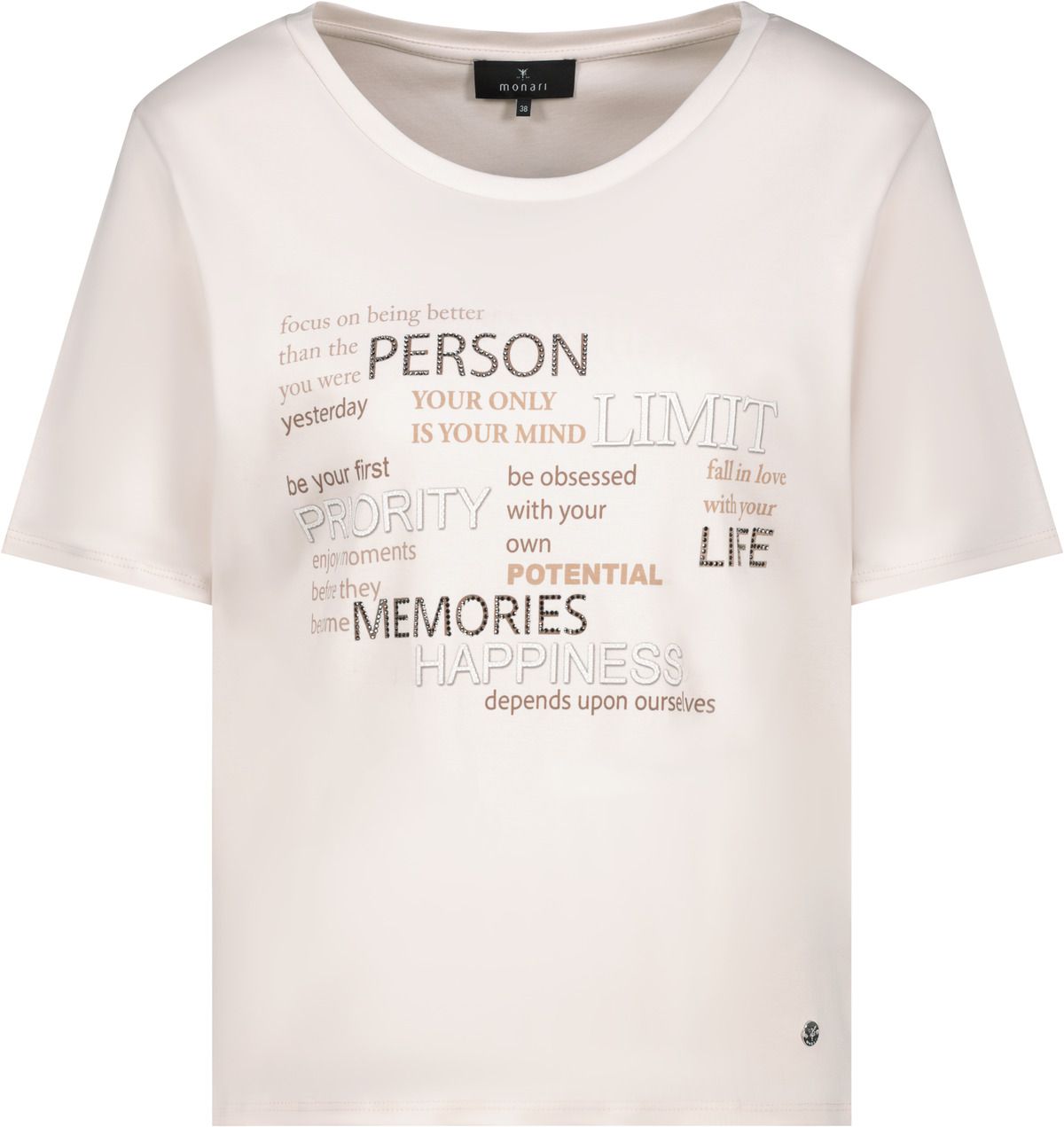 MONARI T-Shirt, champagne beige