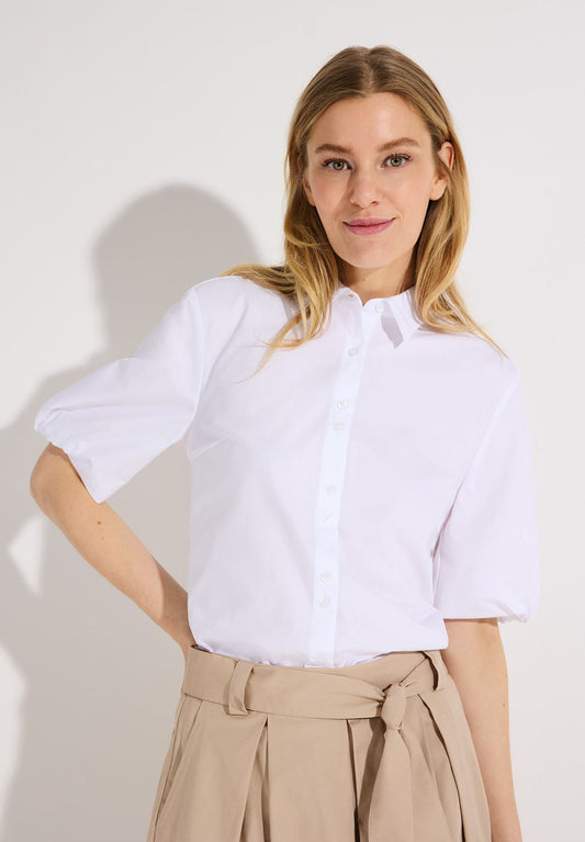MORE & MORE Bluse mit plissierten Ärmeln