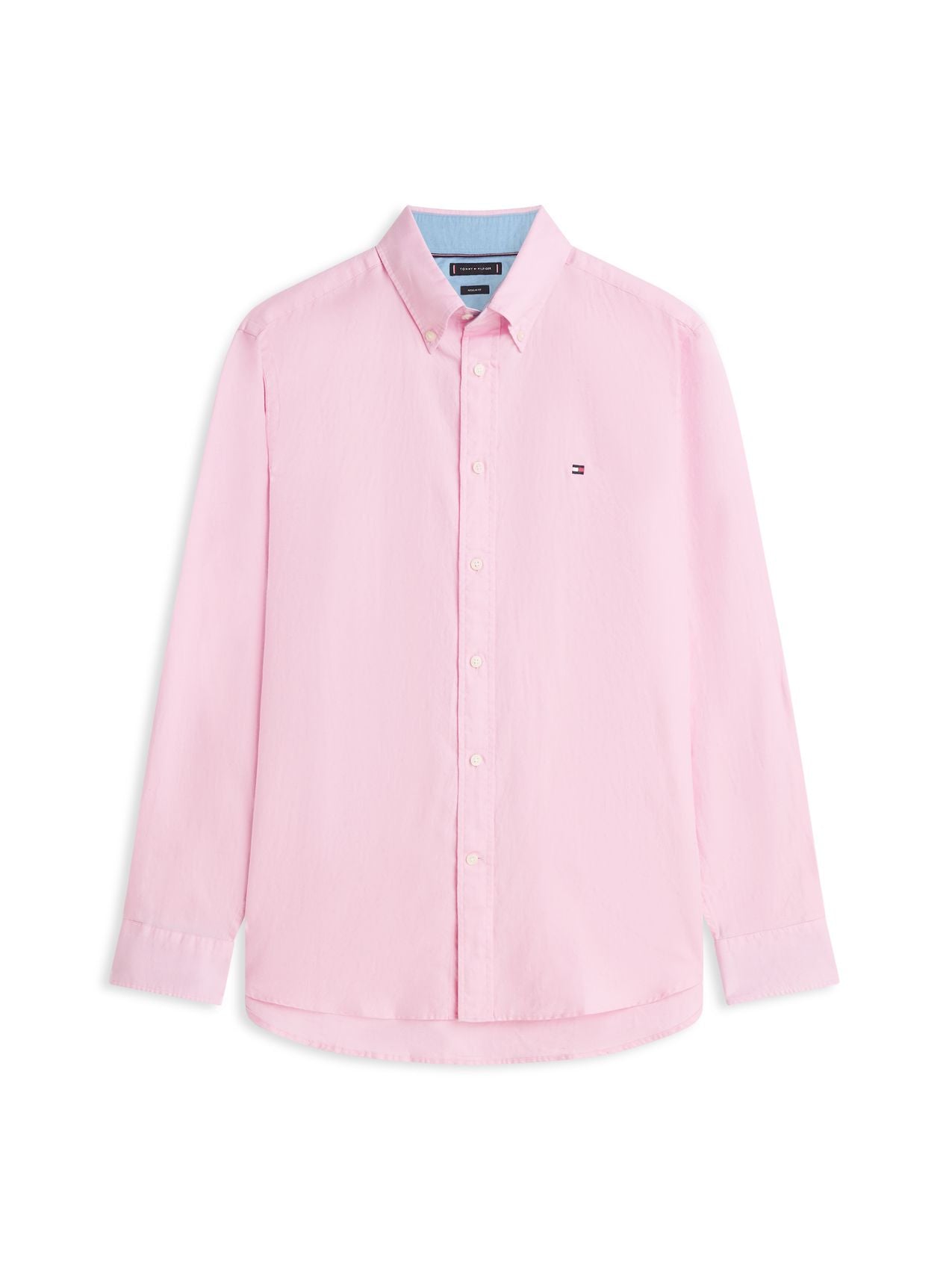 TOMMY HILFIGER Regular Fit Linen Blend Button-Down Shirt