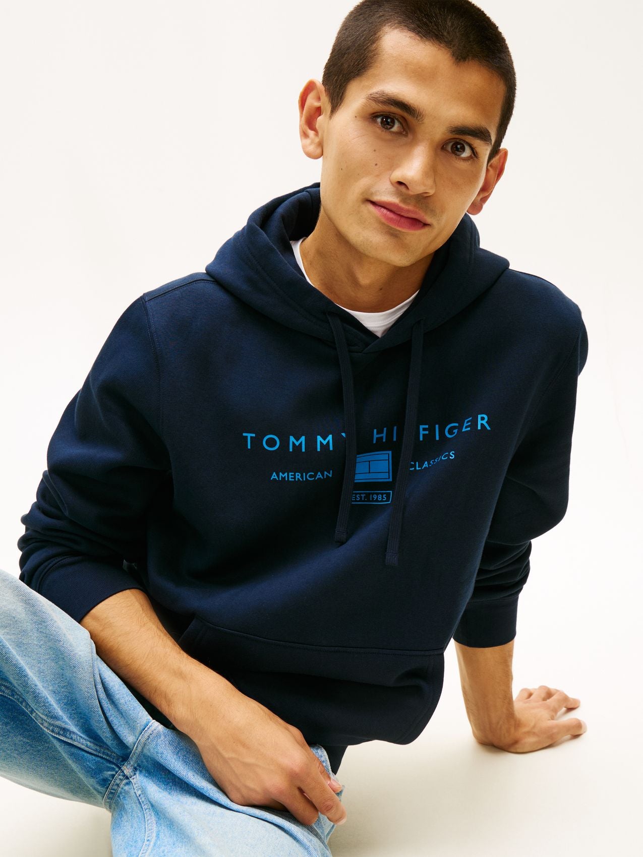TOMMY HILFIGER Hoodie mit TH-Logoprint