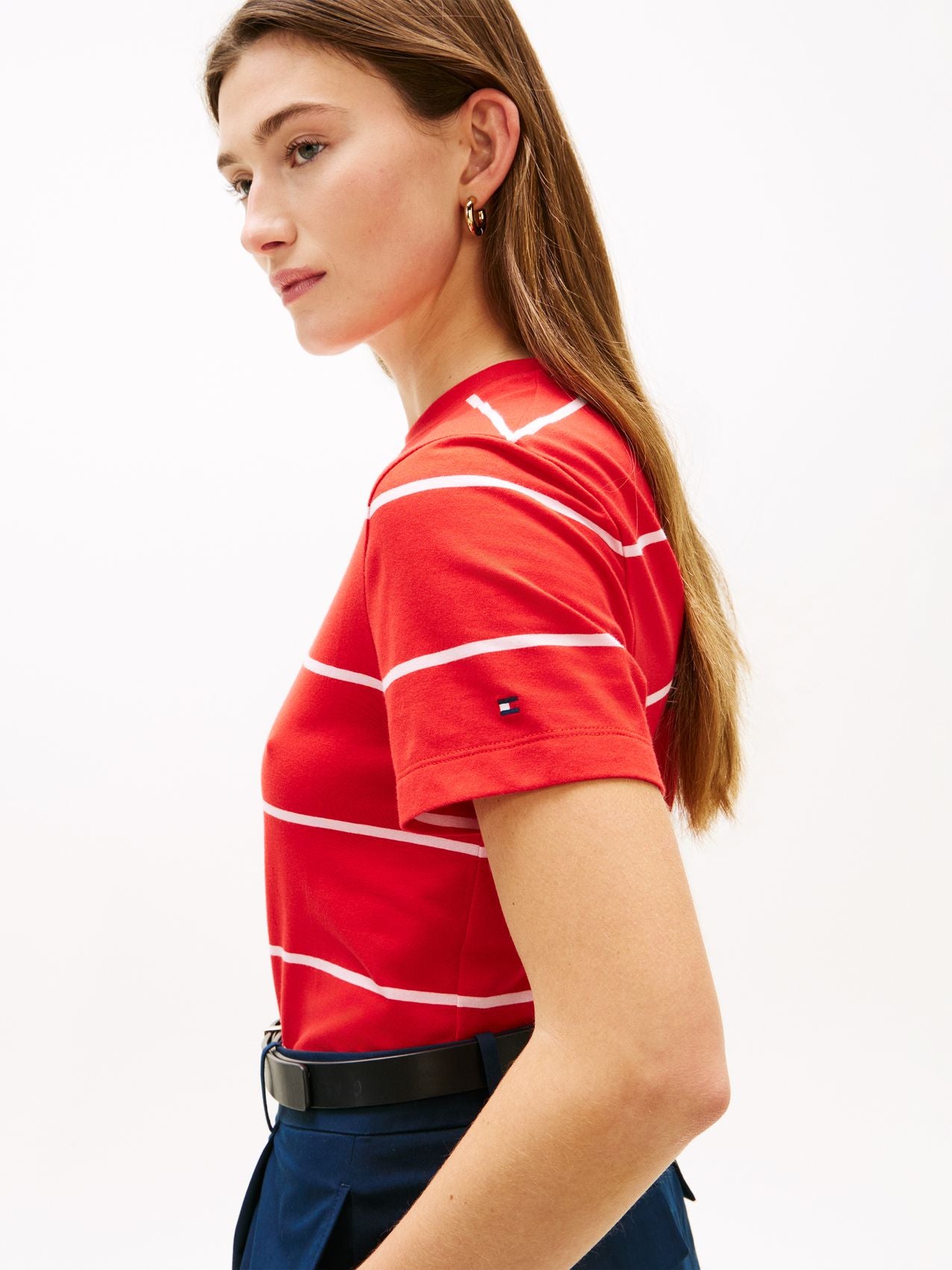 TOMMY HILFIGER T-Shirt mit TH-Stickerei