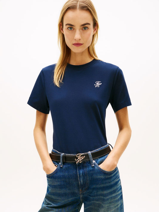 TOMMY HILFIGER T-Shirt mit TH-Stickerei