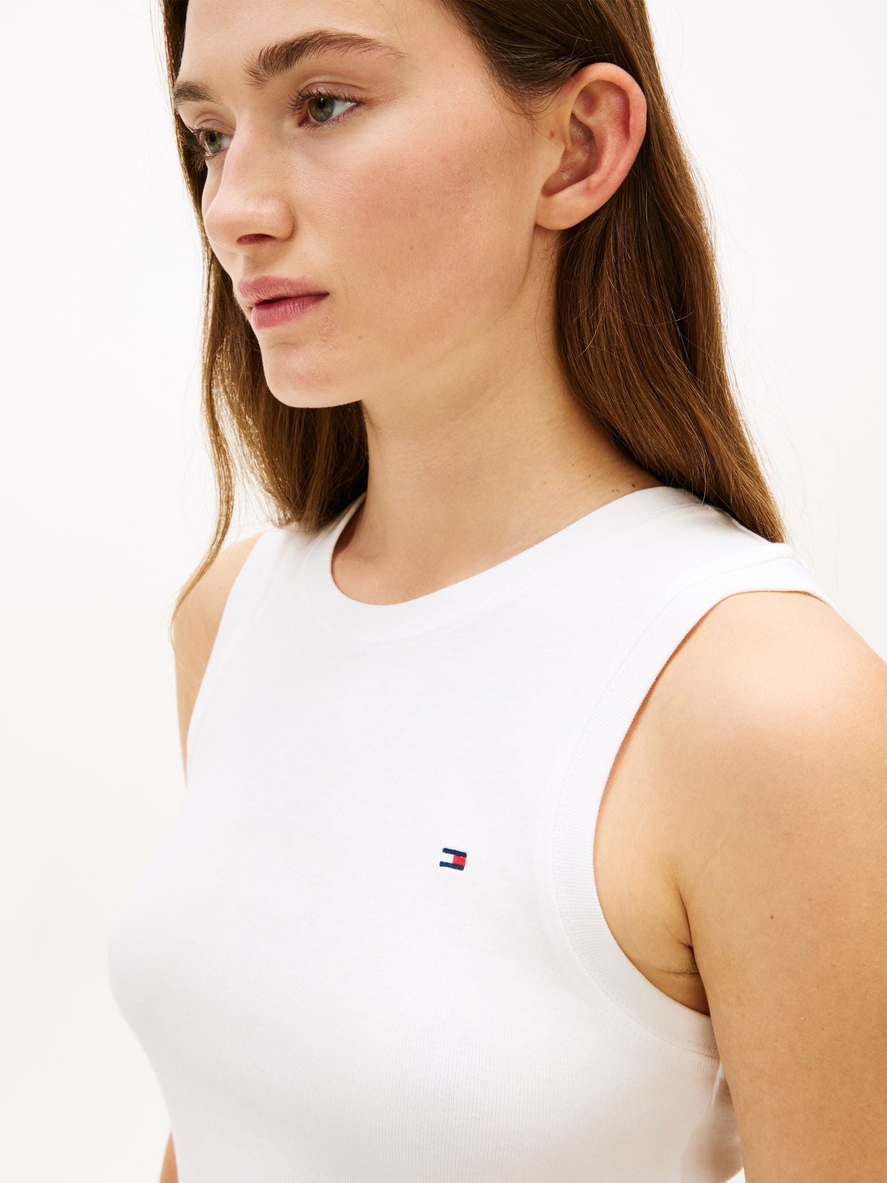 TOMMY HILFIGER Slimfit Tanktop mit Rundhalsausschnitt