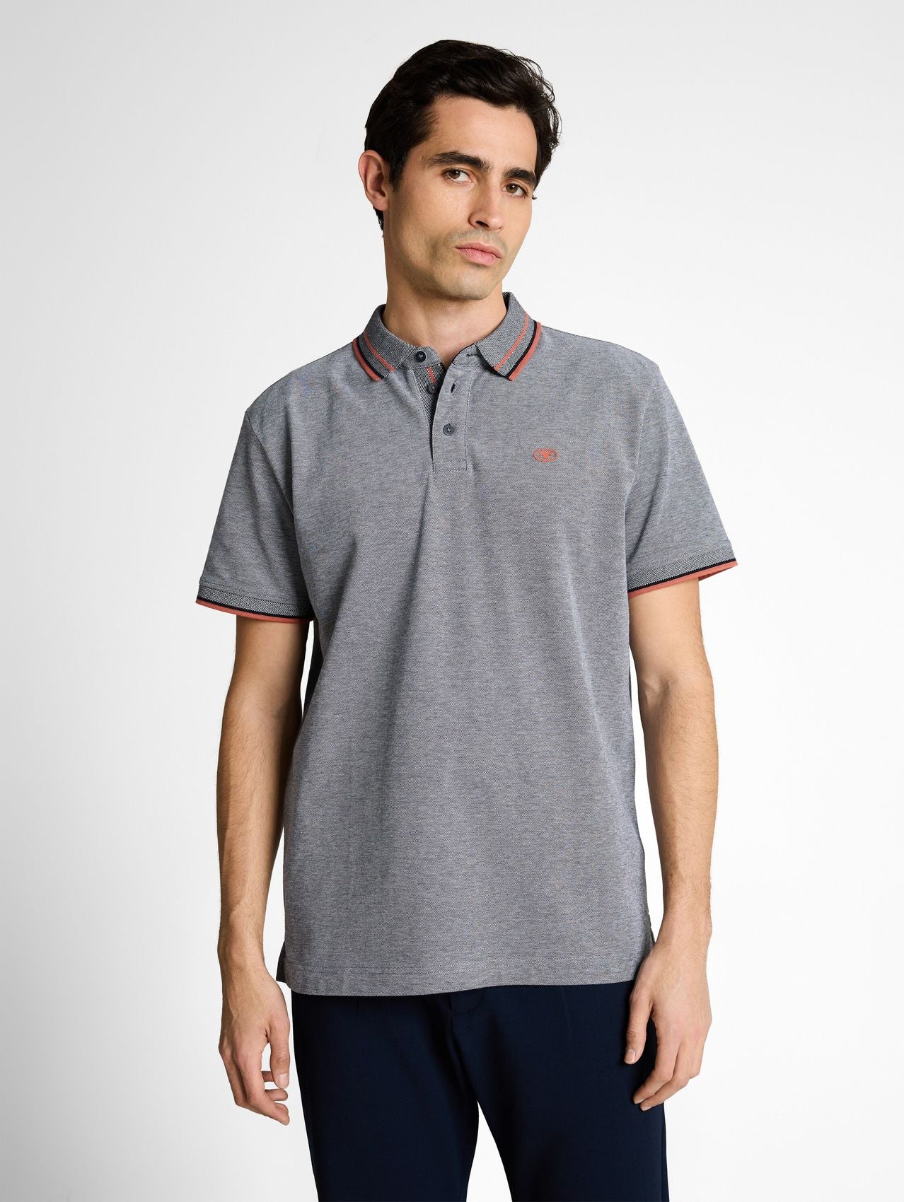 TOM TAILOR Piqué Poloshirt mit Logo-Print