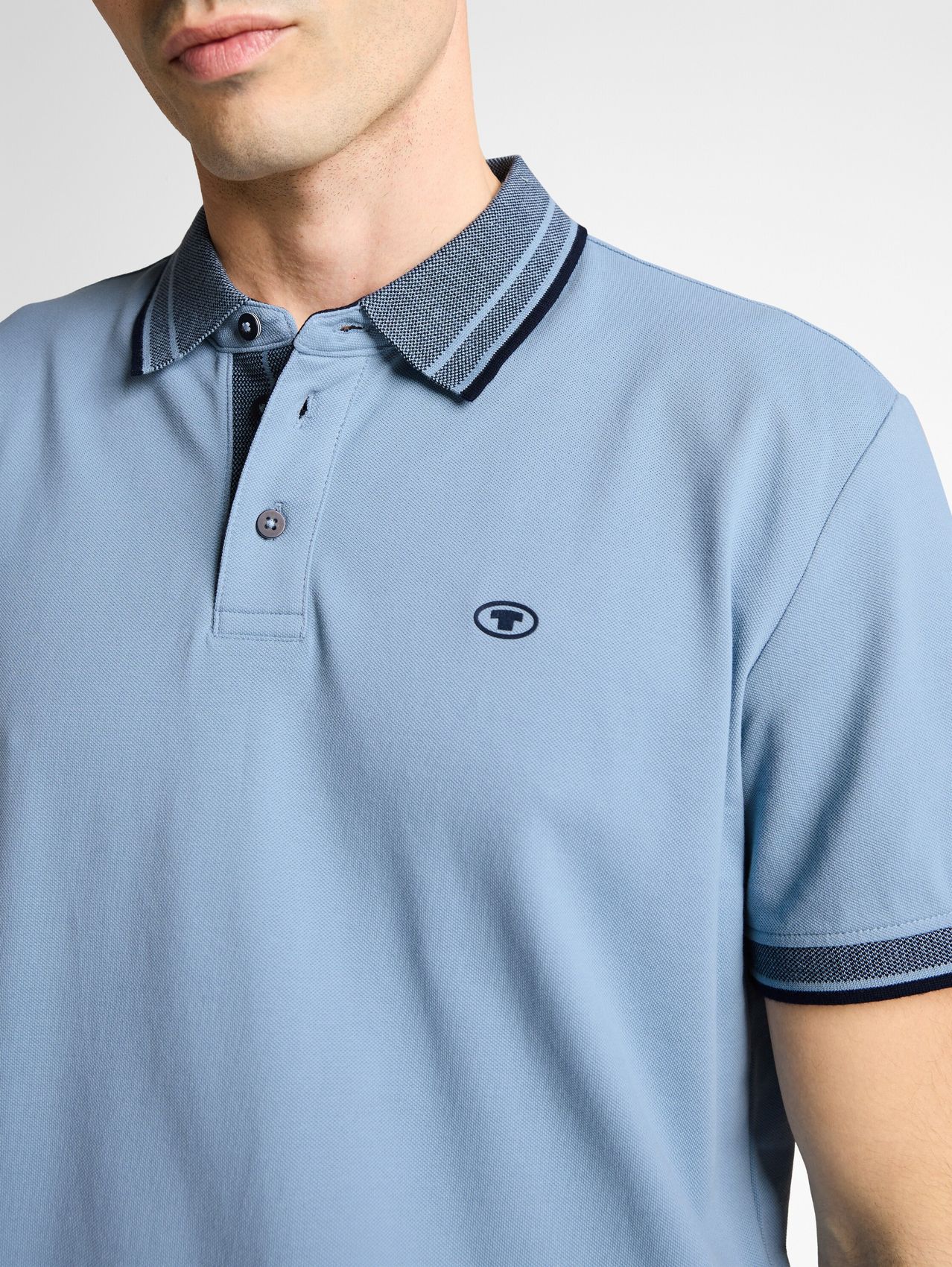 TOM TAILOR Piqué Poloshirt mit Logo-Print