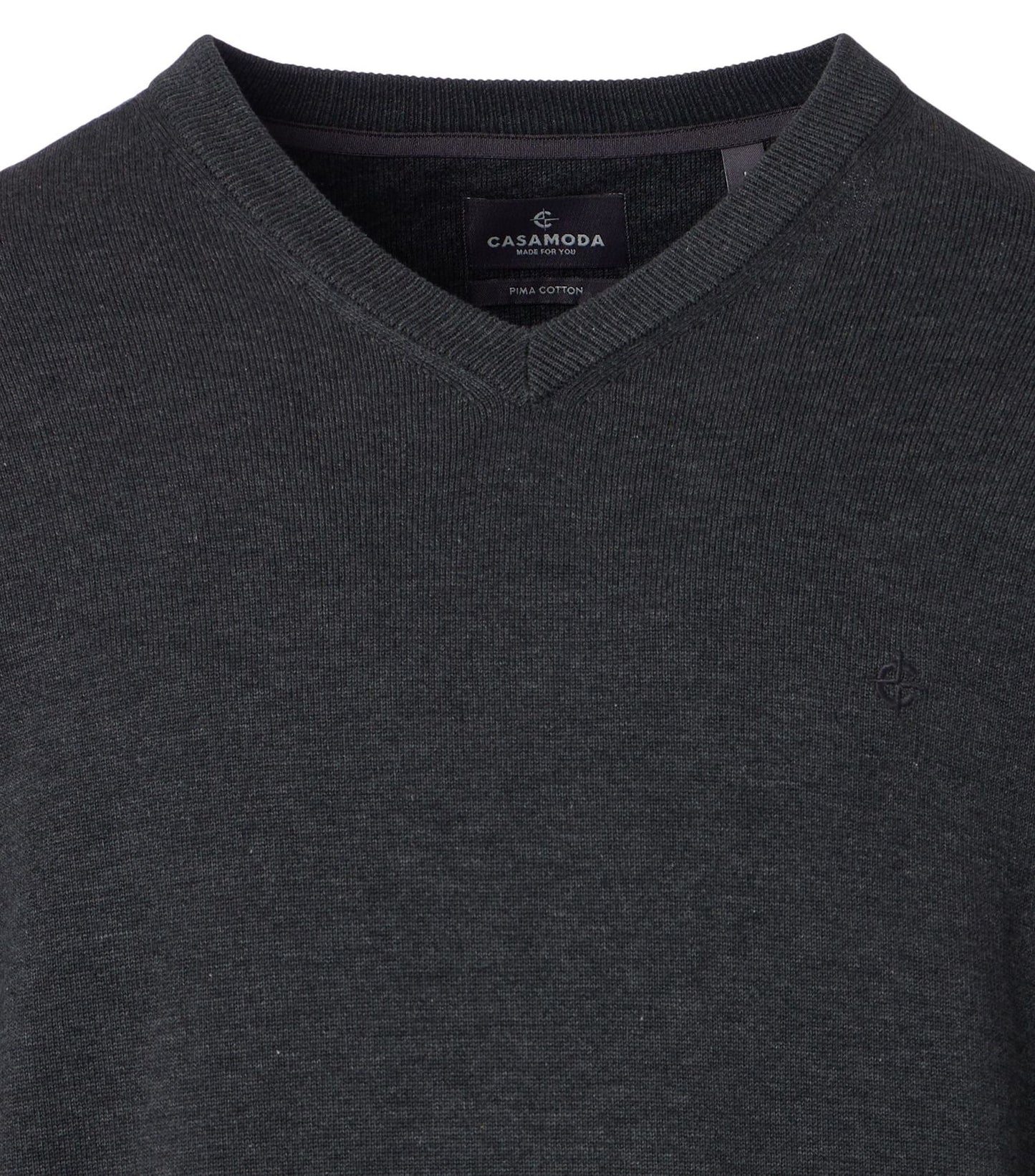 CASA MODA Pullover mit V-Ausschnitt uni 004430