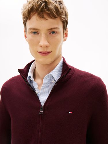 TOMMY HILFIGER PIMA ORG CTN CASHMERE ZIP THRU