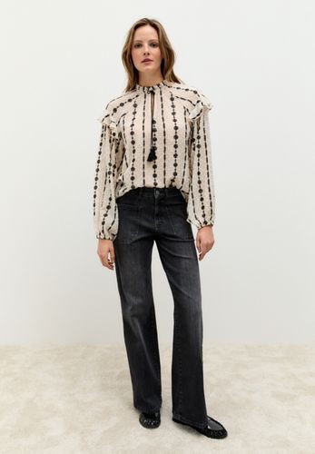 MORE & MORE bestickte Chiffonbluse