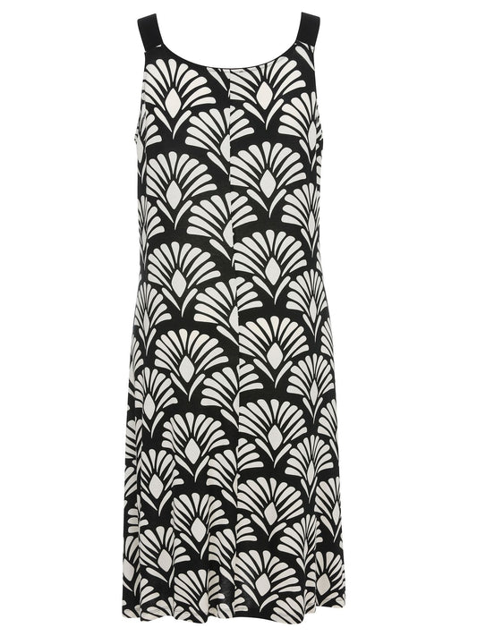 VIA APPIA Kleid Rundhals ohne Arm Druck