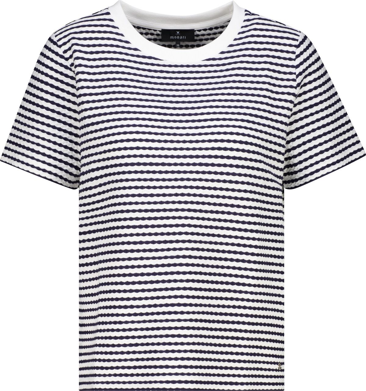MONARI T-Shirt, marine ringel