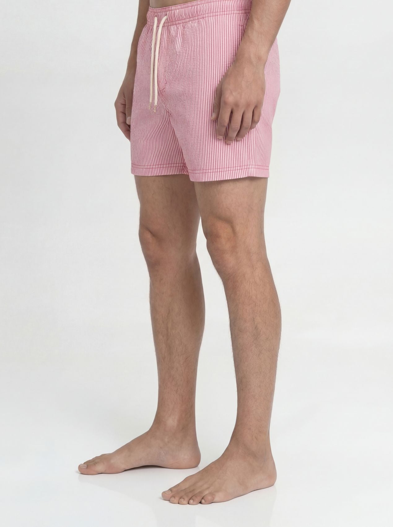 JACK & JONES Gestreifte Badeshorts mit Kordelzug