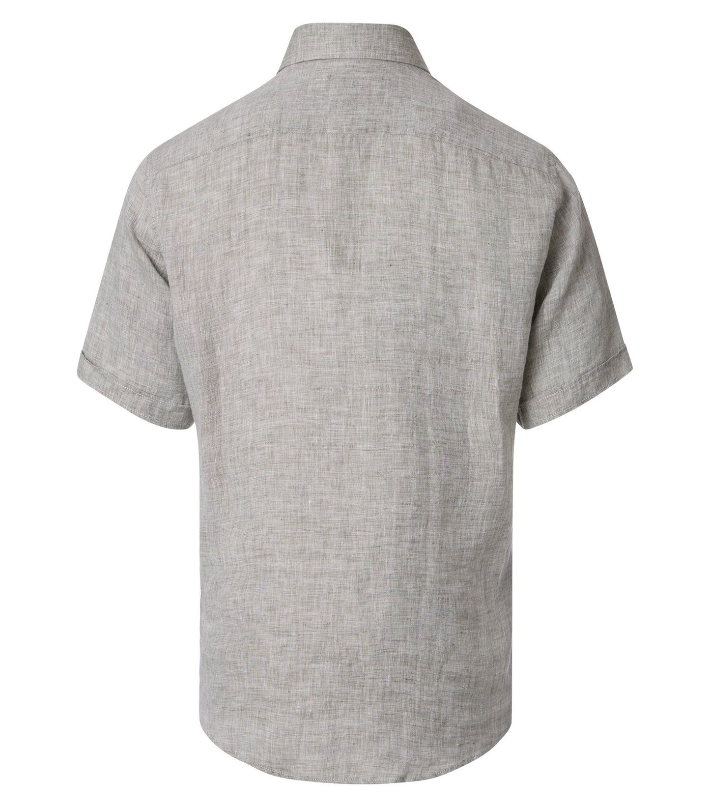 CASA MODA Kurzarm-Leinenhemd mit Button-Down Kragen