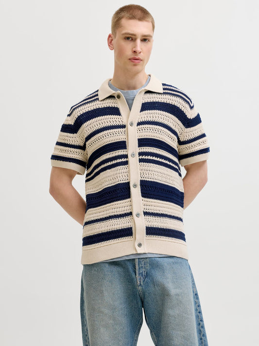 JACK & JONES JPRBLUHAMILTON BUTTON THROUGH POLO SS