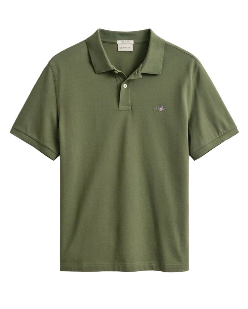 GANT Piqué-Poloshirt mit Gant-Logostickerei
