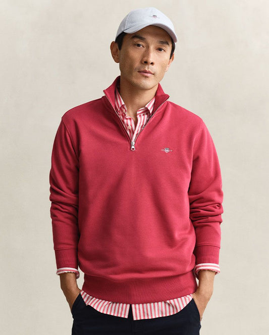 GANT Shield Sweatshirt mit halblangem Reißverschluss