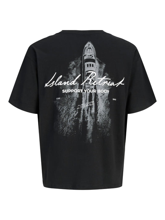 JACK & JONES JCOETERNA SCRIPT BACK PRINT TEE SS PLS