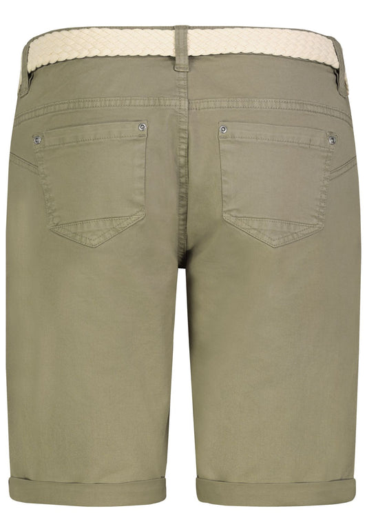 SUBLEVEL Jeans-Bermuda mit Flechtgürtel