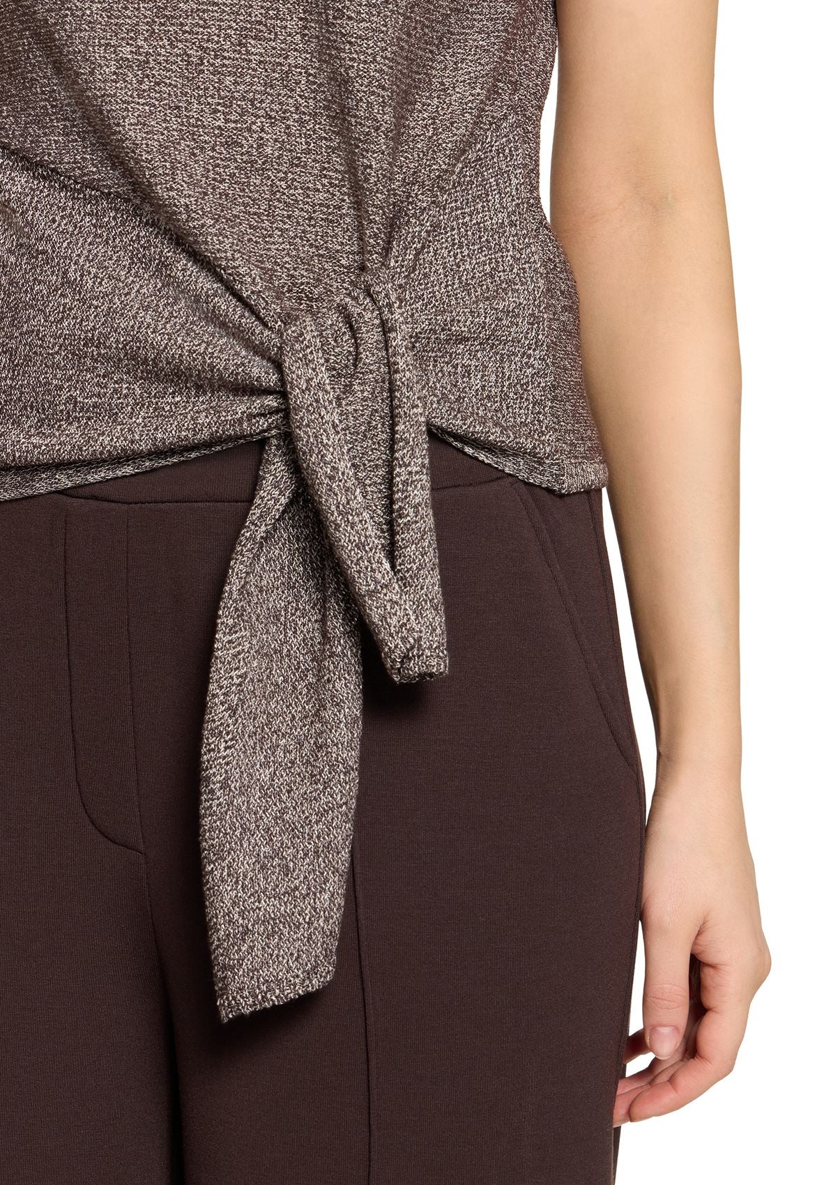 CARTOON Feinstrickshirt mit Bindeknoten
