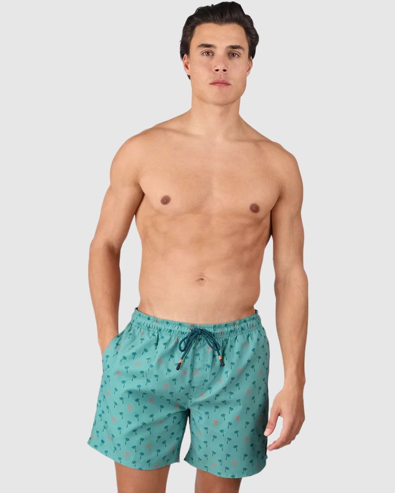INTERSPORT Palmen-Badeshorts mit Kordelzug