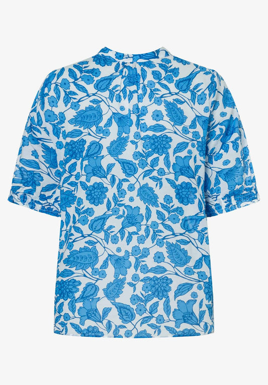 MORE & MORE Sommerliche Bluse mit Blumenprint