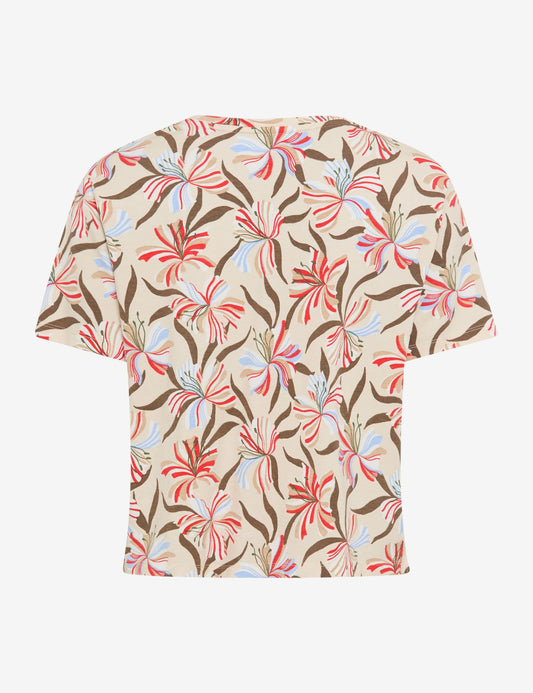 BRAX Jersey-Shirt mit Blumenmuster "Cara S"