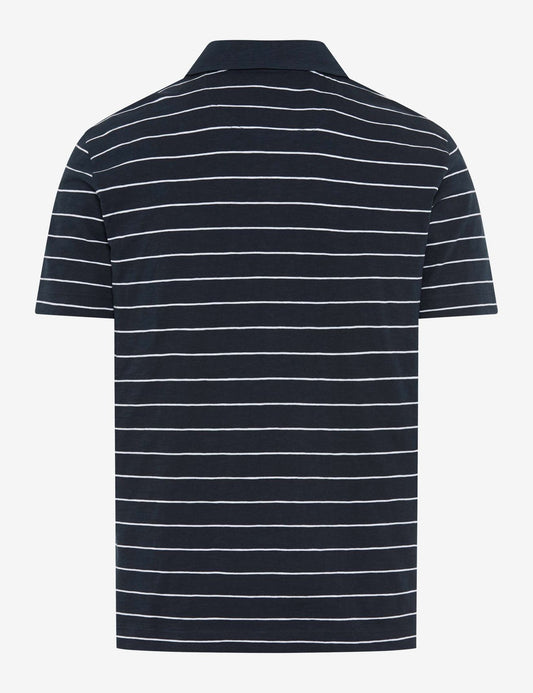 BRAX Gestreiftes Baumwoll-Poloshirt "Paz"