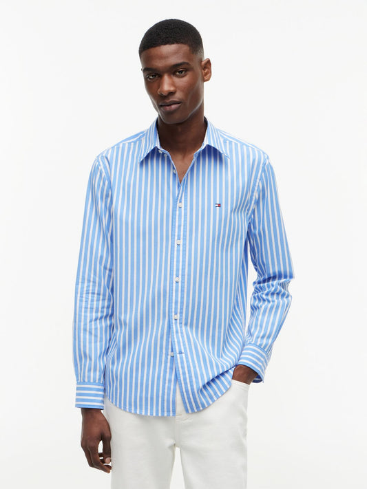 TOMMY HILFIGER Gestreiftes Popeline Button down Hemd