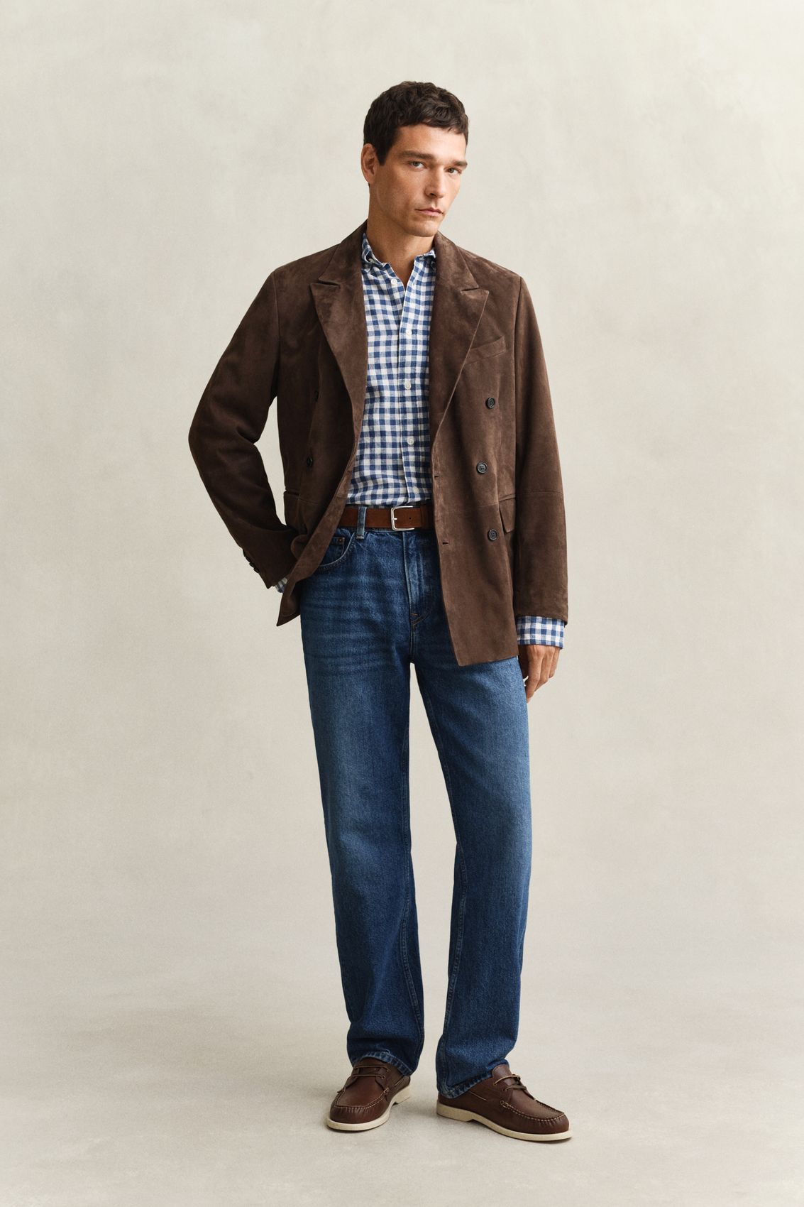 GANT Gingham Hemd aus Leinenmix