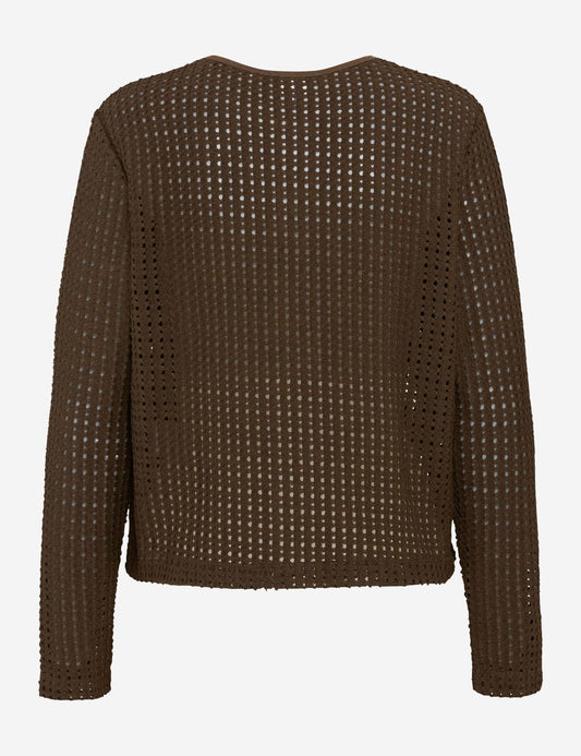 BRAX Crochet Strickjacke "Style Brenda L"