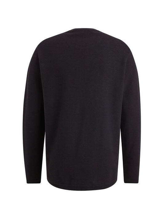 PME PME LEGEND Long sleeve r-neck structured pique gd