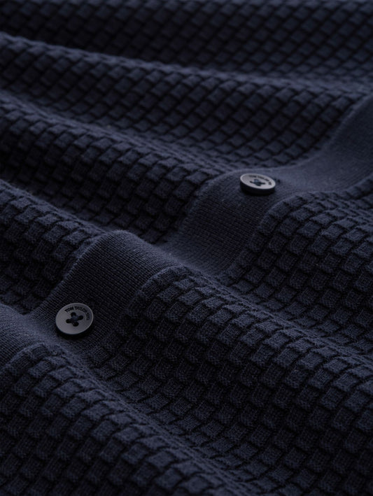TOM TAILOR Strickjacke mit Polokragen