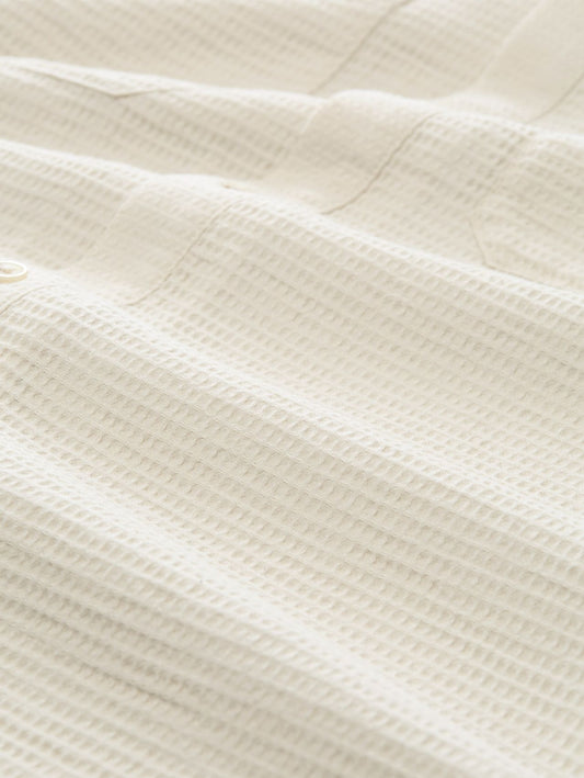 TOM TAILOR Regular Fit Resort Hemd mit Waffelstruktur