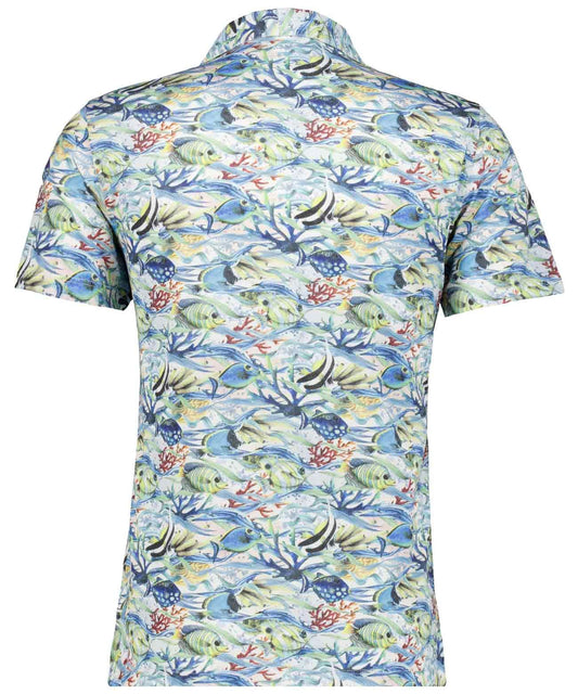 RAGMAN Softknit-Hemd mit Tropical-Print, kurzarm